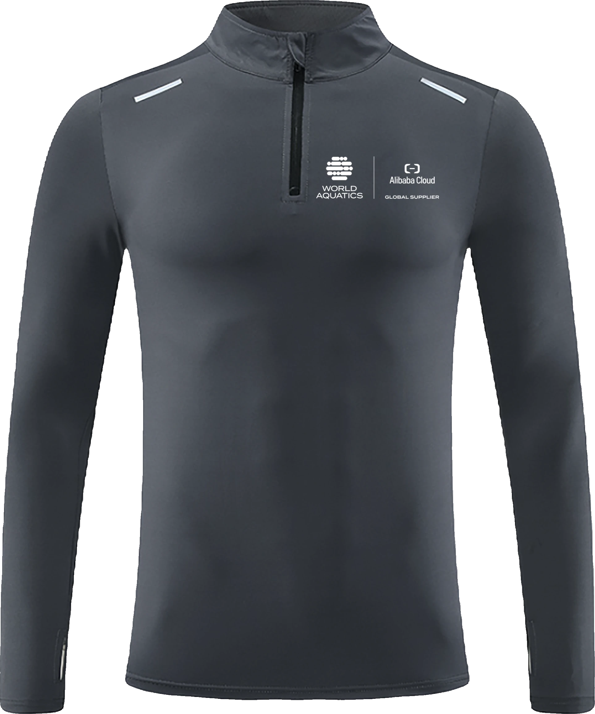 Black co-branded shirt front